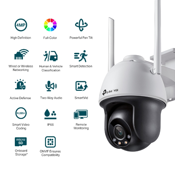 【tp link VIGI】VIGI 4MP 戶外全彩 Wi-Fi 旋轉式無線監視器/商用網路監控攝影機 C-540W(不含記憶卡):圖片 2