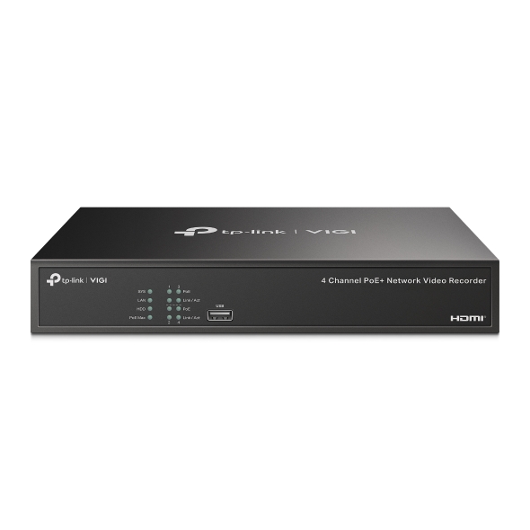 【tp link VIGI】VIGI 4 路 PoE+ 網路監控主機/監視器主機(NVR)●VIGI NVR1004H-4P